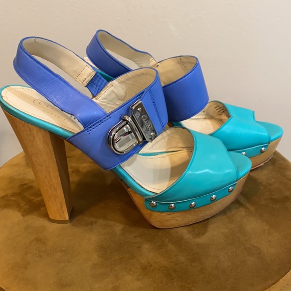 Coach Strappy Blue Heels | Size 6.5 - Picture 3 of 3